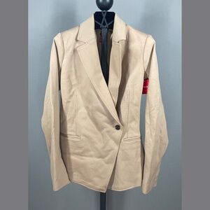 NEW Spanx Blazer Jacket Womens XS brown perfect tailored business casual classic